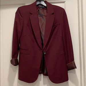 Elizabeth and James maroon blazer